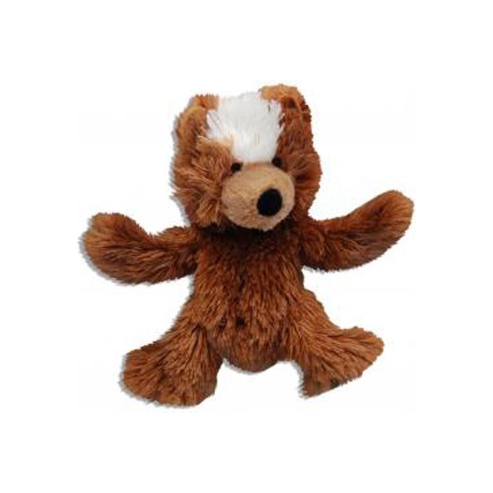 KONG Unstuffed Dog Toy Teddy Bear with Squeaker Durable Plush Chew Toy for Dogs