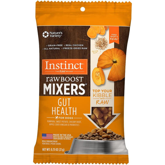 Natures Variety Raw Boost Mix Dog Gut Health Trial 0.75oz./4Bx Instinct Freeze Dried (Case Of 8)