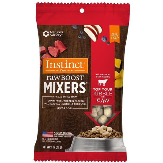Natures Variety Raw Boost Mixer Dog Beef Trial 1oz./4Bx Instinct Freeze Dried (Case Of 8)