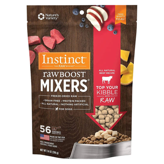 Natures Variety Instinctinct Freeze Dried Raw Boost Mix Dog Beef 14oz.