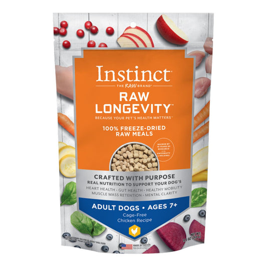 Natures Variety Raw Longevity D Freeze Dried Meals   9.5oz. Chicken Adult 7+ 9
