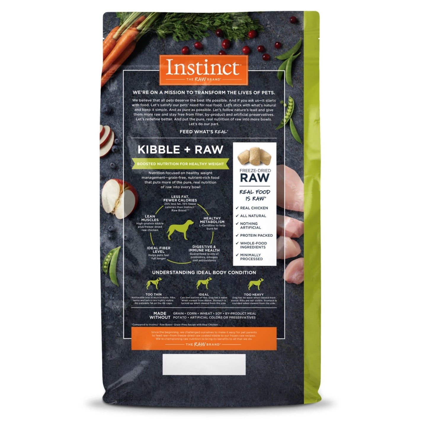 Natures Variety Instinct Dog Raw Boost Healthy Weight Chicken Grainfree Dog Food