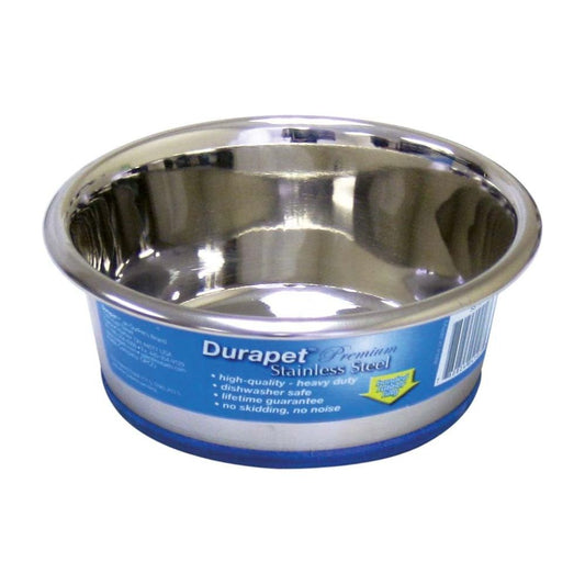 OurPets Premium Stainless Steel Dog Bowl Silver - Durable Pet Feeding Dish