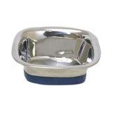 OurPets Premium Stainless Steel Square Dog Bowl Silver