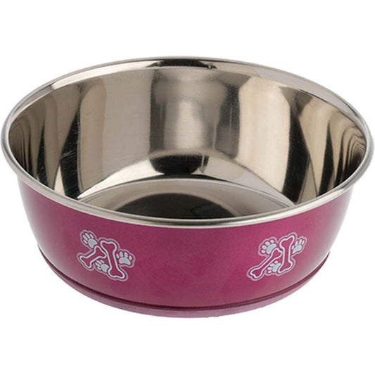 OurPets Fashion Dog Bowl Assorted Magenta 1ea/LG
