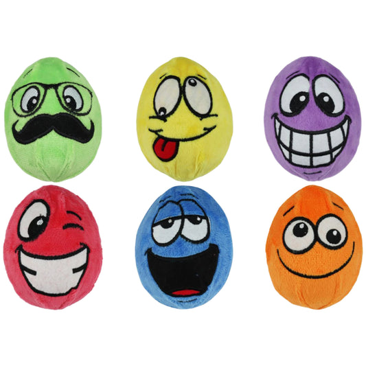 Multipet Egg Noggins Dog Toy Assorted 1ea/4 in