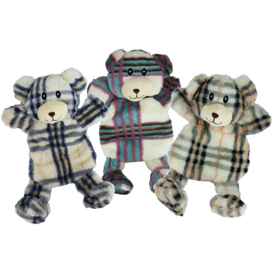 Multipet Berman Bears Dog Toy Assorted Sizes Plush Chew Toy for Dogs