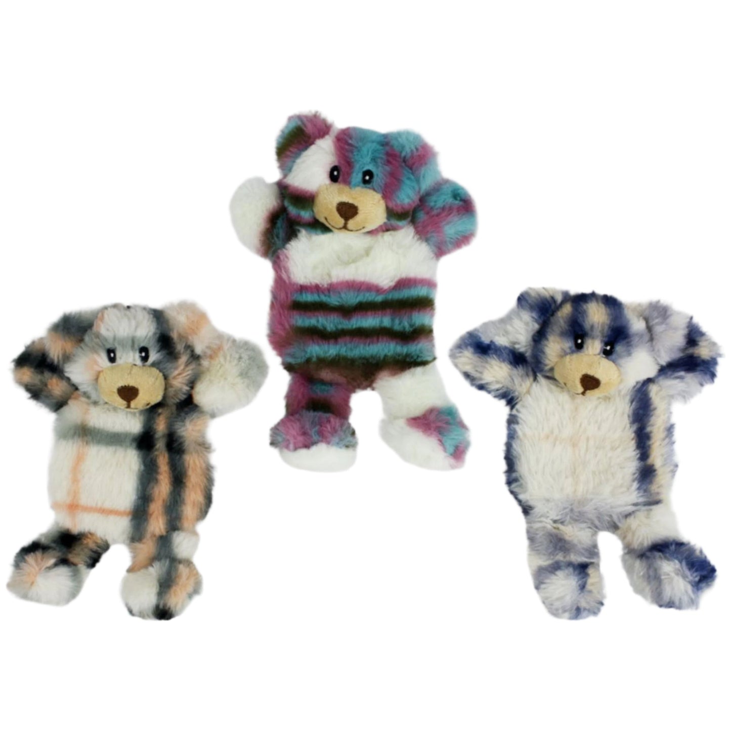 Multipet Berman Bears Dog Toy Assorted Sizes Plush Chew Toy for Dogs