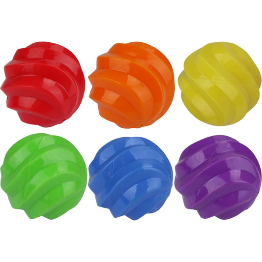 Multipet Spiral Balls Football and Ball Assorted Sizes for Pets Durable Play Toys