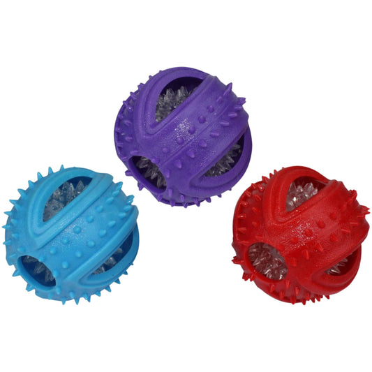 Multipet Doglucent Tpr Outer Ring W/ Inner Ball (Assorted) 3 Inch