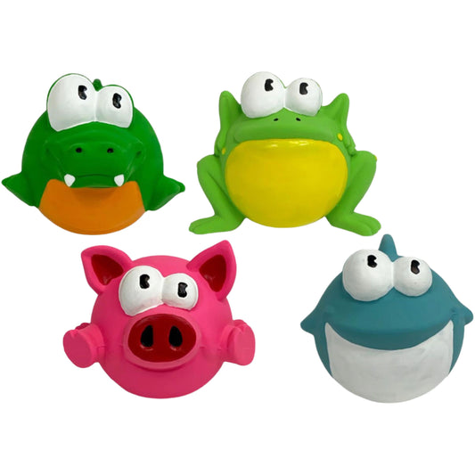 Multipet Lyla Latex Animals Dog Toys Assorted 1ea/2.5 in