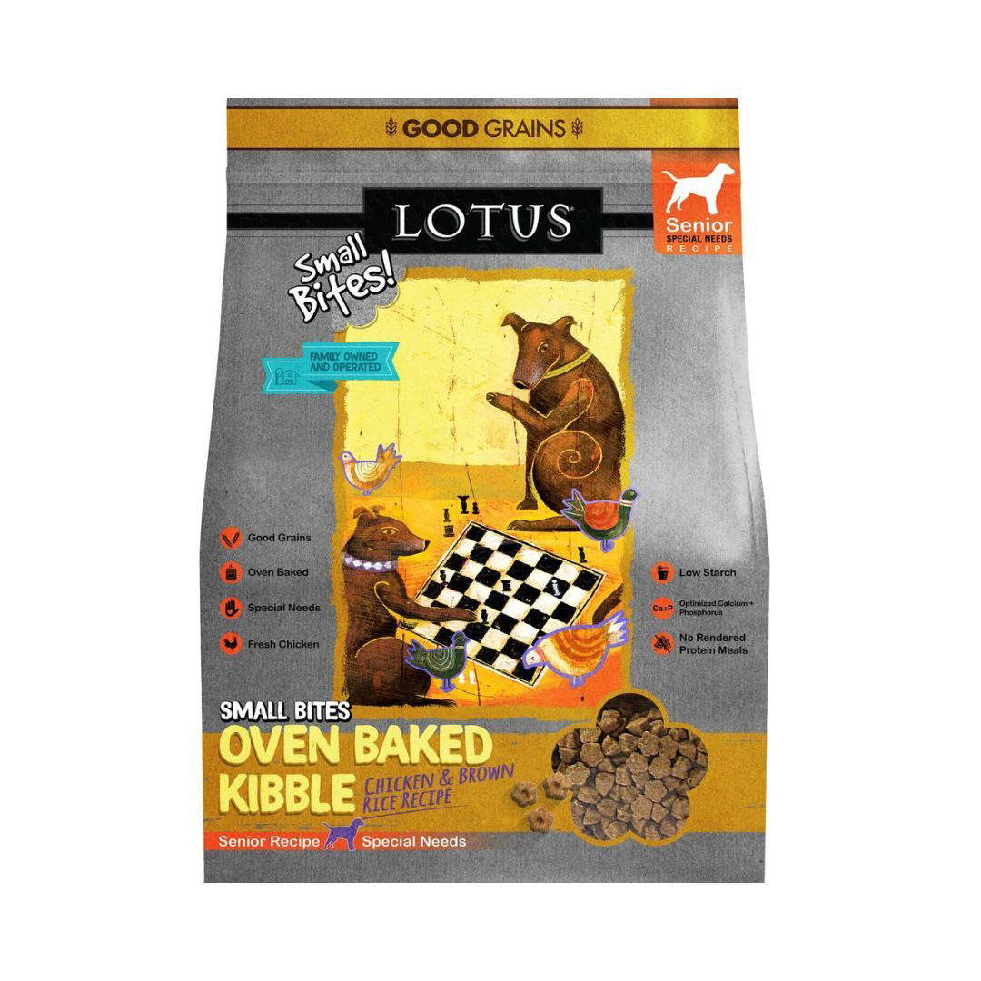 Lotus Dog Senior Small Bite Chicken Dry Dog Food for Adult Dogs