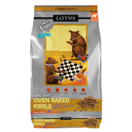 Lotus Dog Senior Small Bite Chicken Dry Dog Food for Adult Dogs