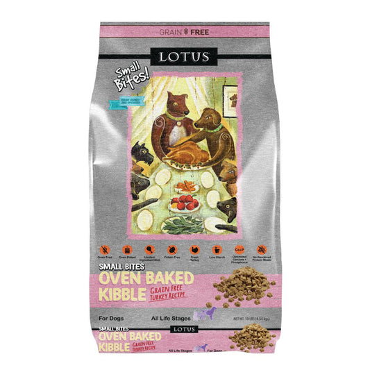 Lotus Dog Adult Grain Free Small Bite Turkey Dry Dog Food