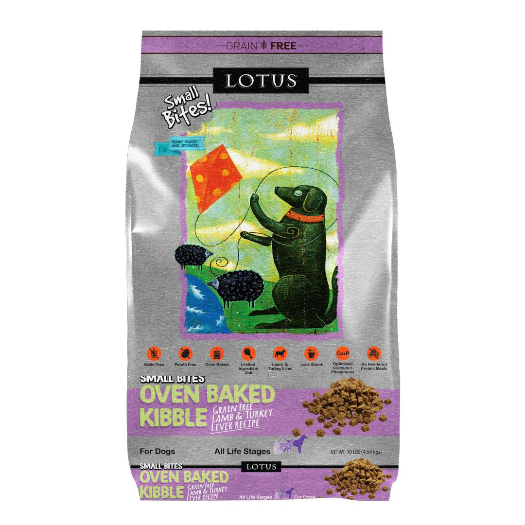 Lotus Dog Grain Free Lamb Turkey Small Bite with Liver Grain-Free Dog Food