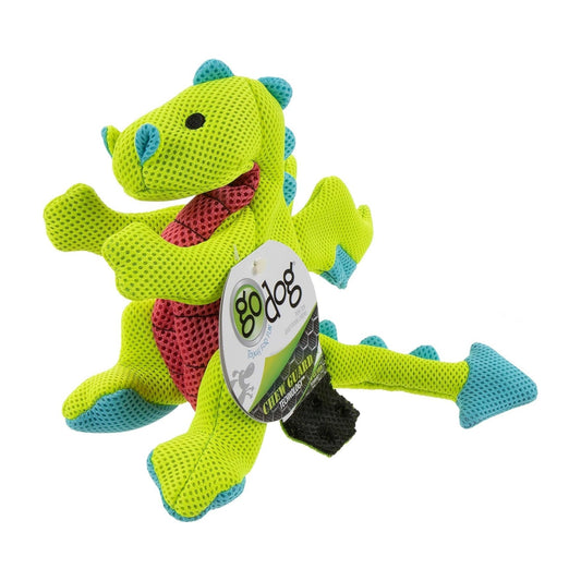 Godog Dragons Squeaky Plush Dog Toy Durable and Fun for Dogs of All Sizes