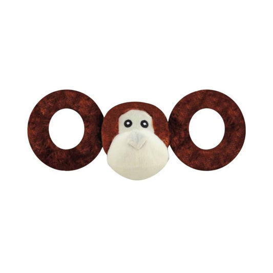 Jolly Pets Tug-A-Mals Monkey Dog Toy Durable Plush Squeaky Tugging Fun All Sizes