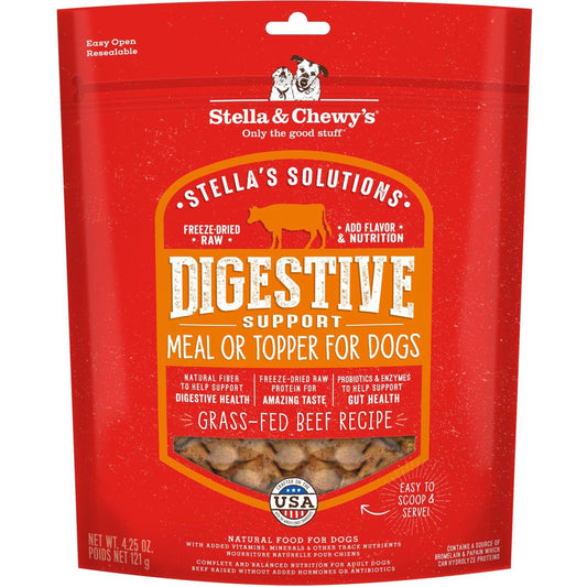 Stella And Chewys Dog Solutions Digestive Support Beef 4.25oz.