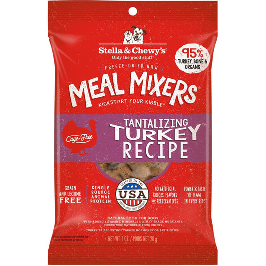 Stella And Chewys Dog Freeze-Dried Meal Mixer Tantalizing Turkey 1oz. (Case Of 8)