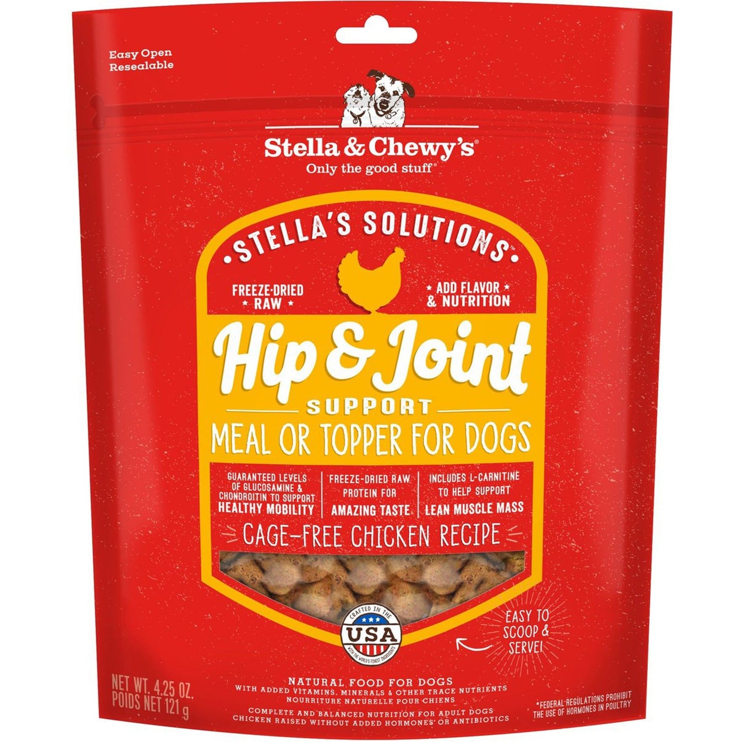 Stella and  Chewys Dog Solutions Hip and Joint Support Chicken 4.25oz.