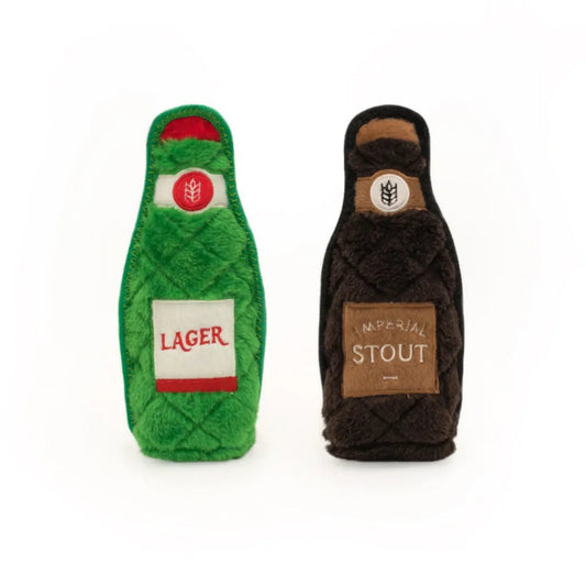 Zippypaws Z-Stitch Happy Hour Crusherz Lager/Stout Medium-2 Pk