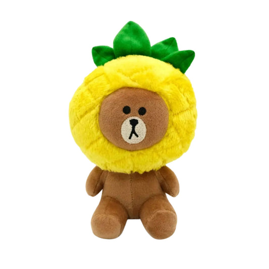 Zippypaws Linefriends Brown Plush-Pineapple Party Medium