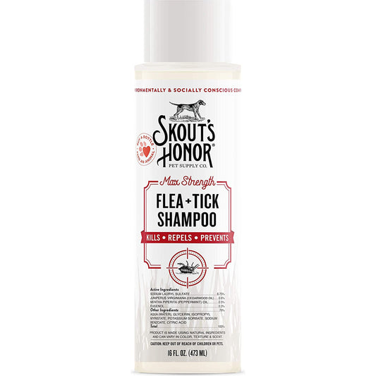 Skouts Honor Dog Shampoo Flea And Tick 16oz.
