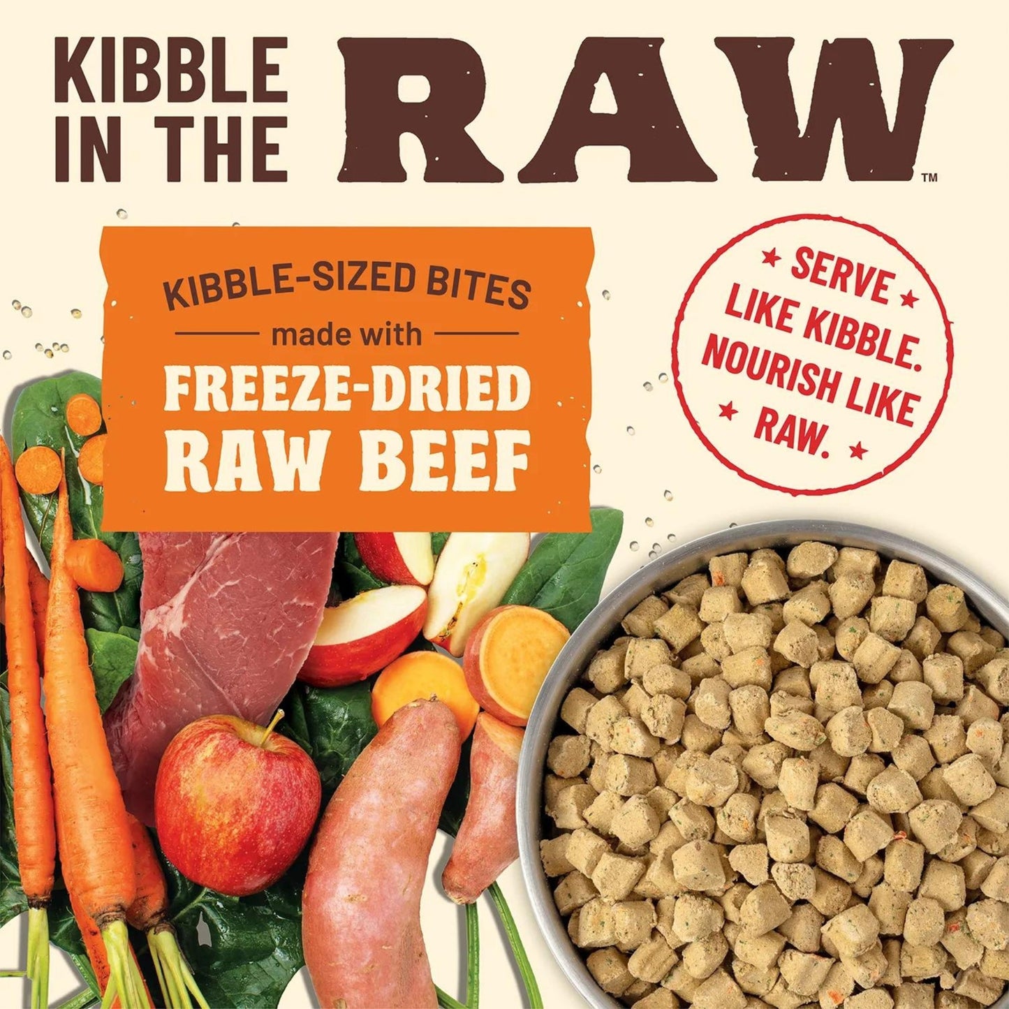 Primal Dog Freeze-Dried Kibble In The Raw Beef