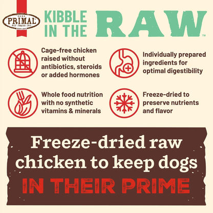 Primal Dog Freeze-Dried Kibble In The Raw Chicken