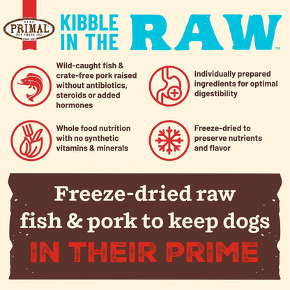 Primal Dog Freeze-Dried Kibble In The Raw Fish