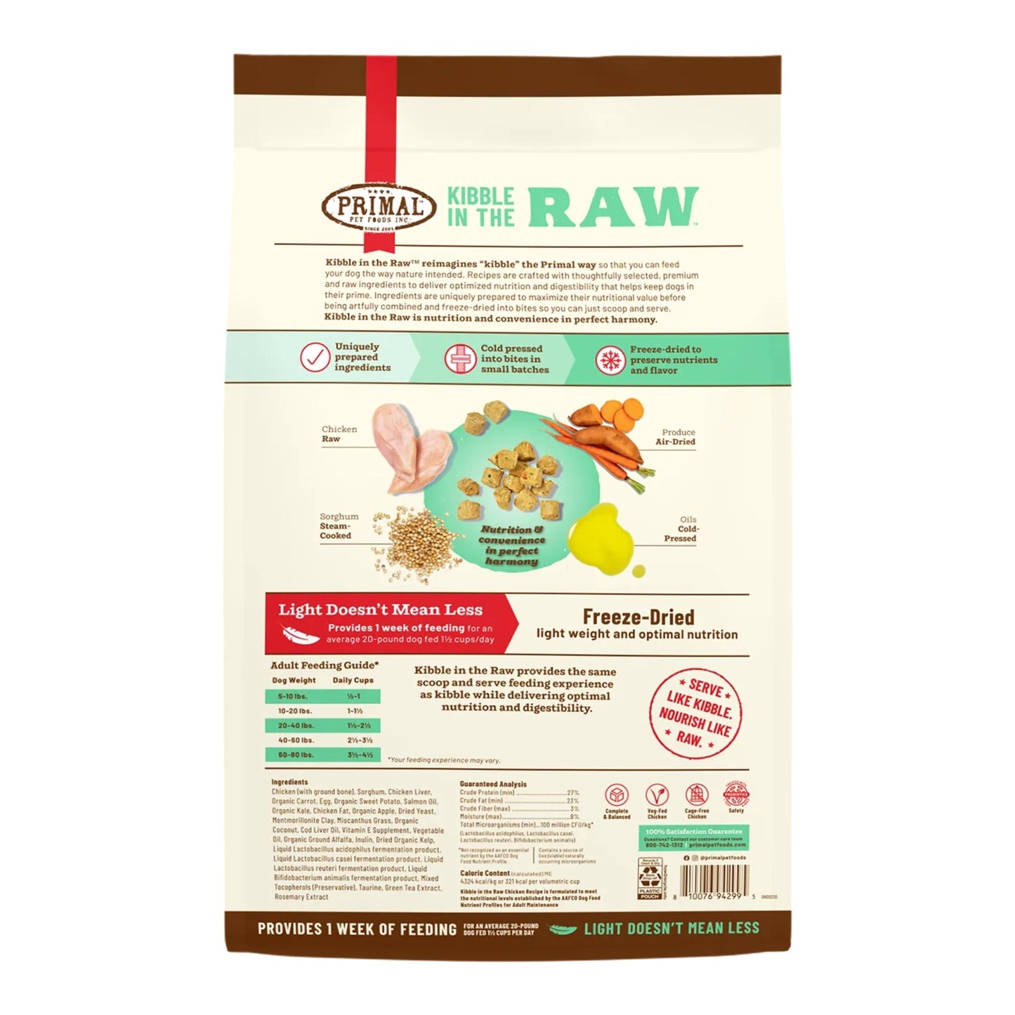 Primal Dog Freeze-Dried Kibble In The Raw Chicken