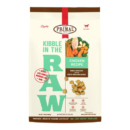 Primal Dog Freeze-Dried Kibble In The Raw Chicken