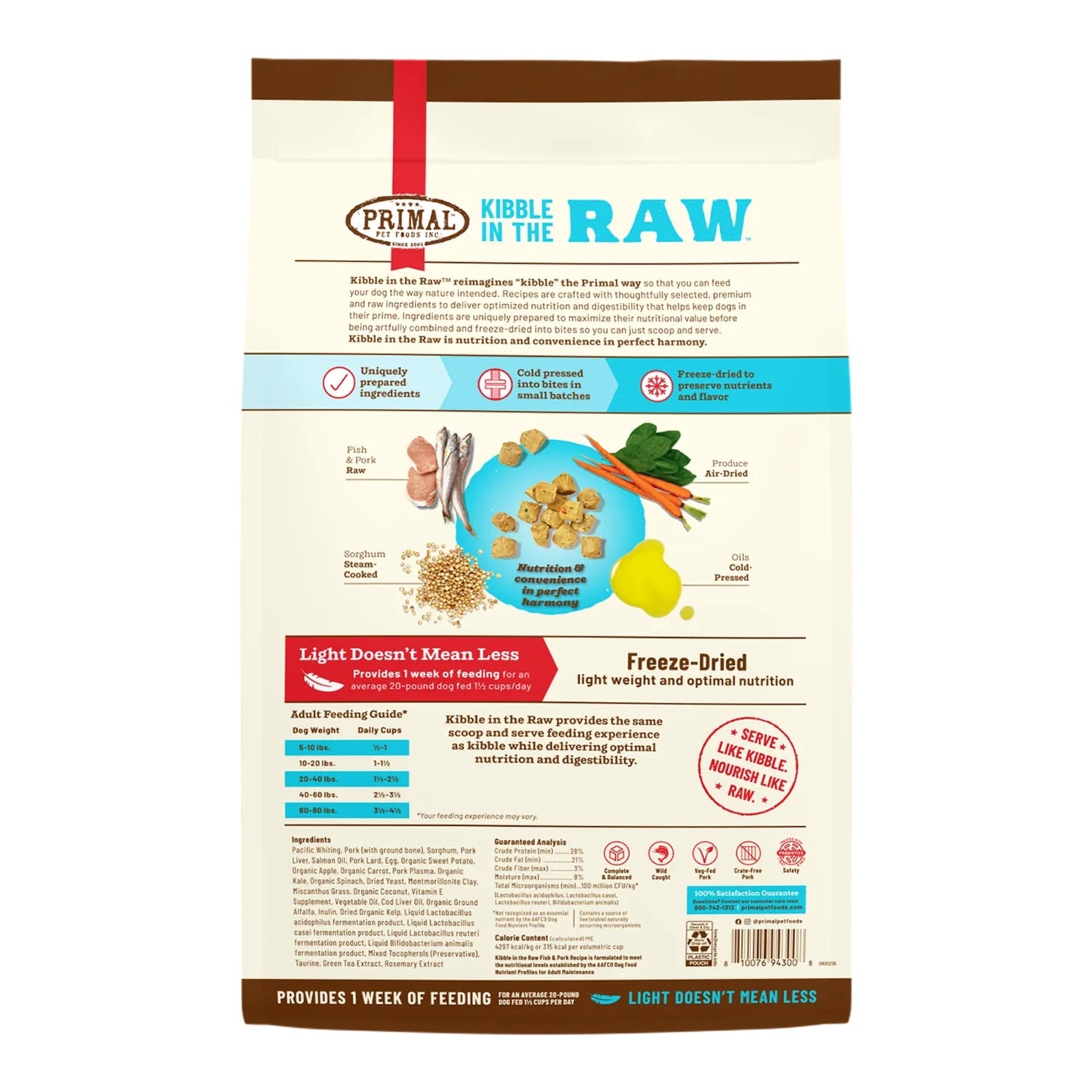 Primal Dog Freeze-Dried Kibble In The Raw Fish