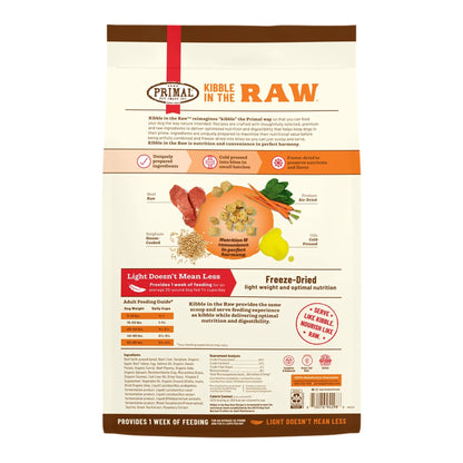 Primal Dog Freeze-Dried Kibble In The Raw Beef