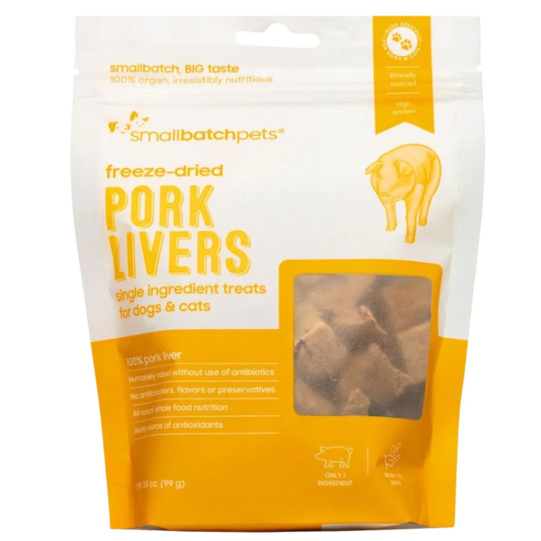 Smallbatch Dog Cat Freeze Dried Treat Pork Liver 3.5oz