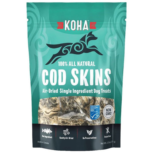 Koha Dog Grain Free Air Dried Cod Skins 2.5oz.