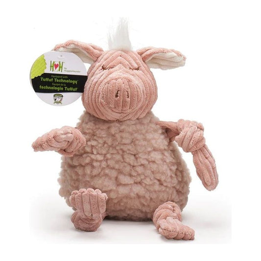 Hugglehounds Dog Fleece Flufferknot Penelope Plush Toy for Durable Play and Comfort