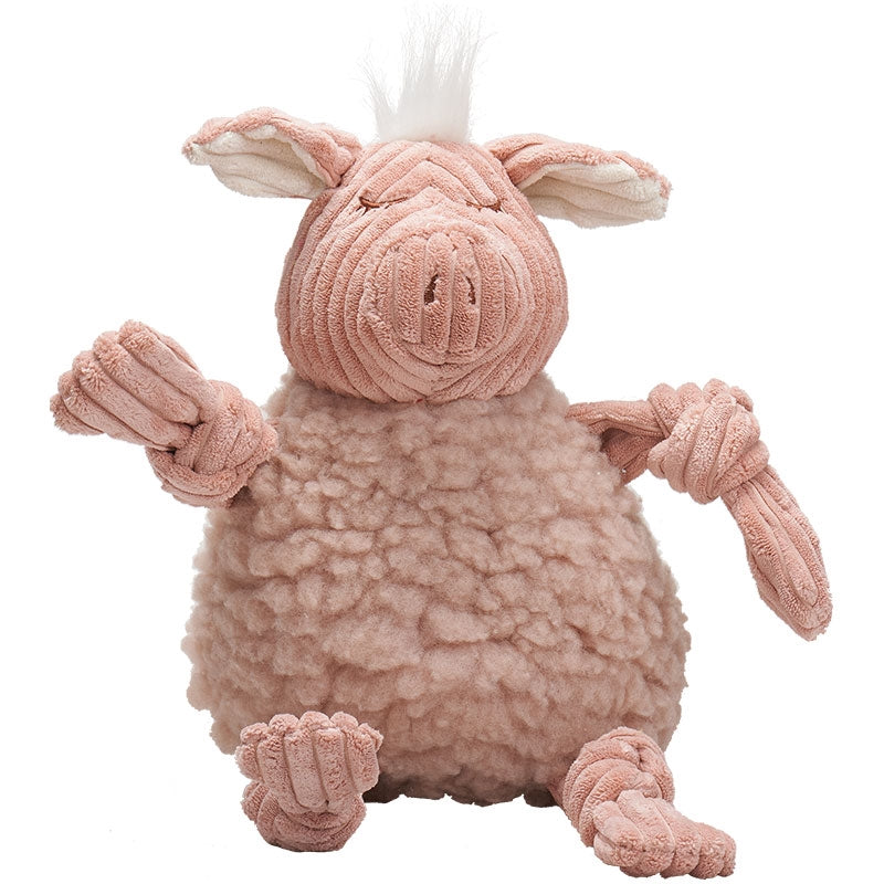 Hugglehounds Dog Fleece Flufferknot Penelope Plush Toy for Durable Play and Comfort