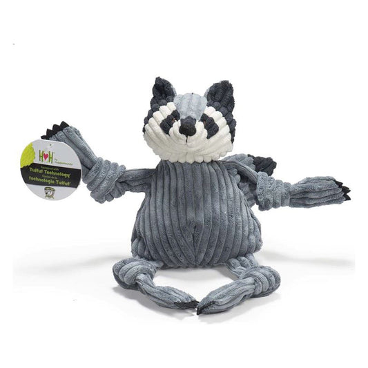 Hugglehounds Dog Woodland Knottie Racoon Plush Toy for Pets