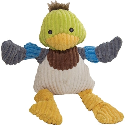 Hugglehounds Dog Knottie Duck Durable Plush Squeaky Toy for Dogs