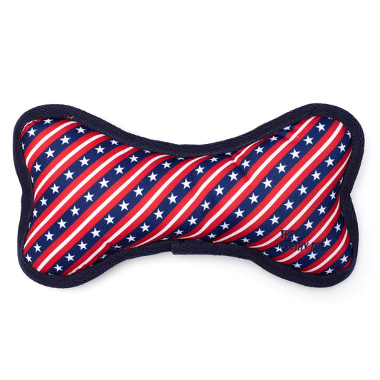 The Worthy Dog Bone Star Stripe Durable Chew Toy for Dogs