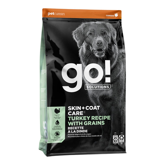 Go! Dog Skin & Coat Care Turkey With Grain Premium Dog Food for Healthy Coat and Skin