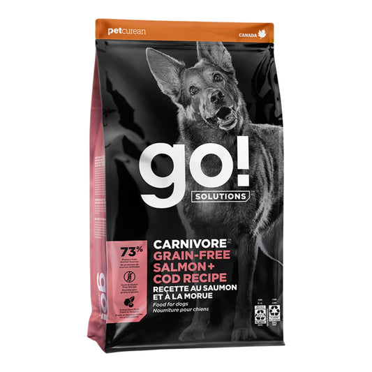 Go! Dog Carnivore Grain Free Salmon & COD Dry Dog Food for Adult Dogs
