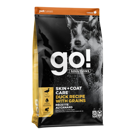 Go! Dog Skin & Coat Care Duck With Grain Premium Dog Food for Healthy Coat and Skin