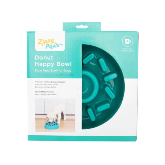 Zippypaws Happy Bowl Slow Feeder Donut Green Medium