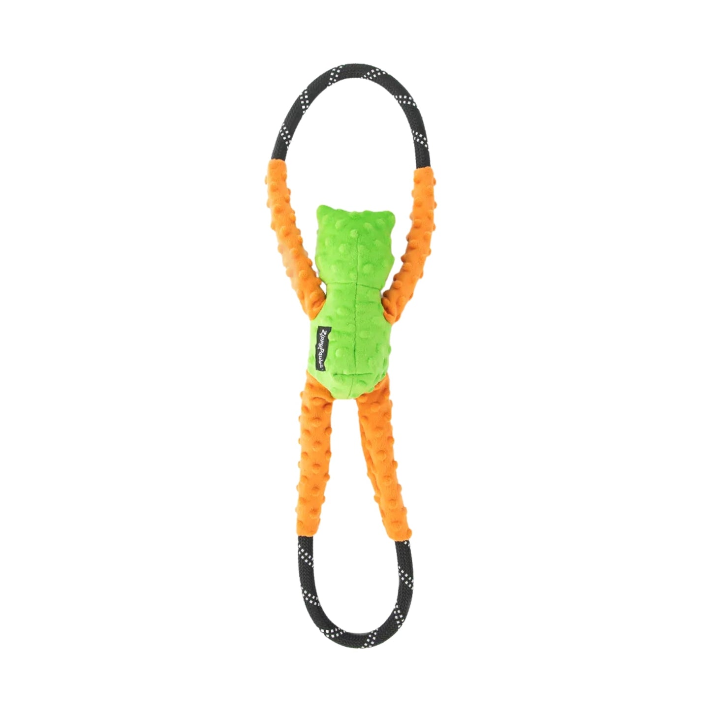 Zippypaws Ropetugz Tree Frog Green/Orange Large