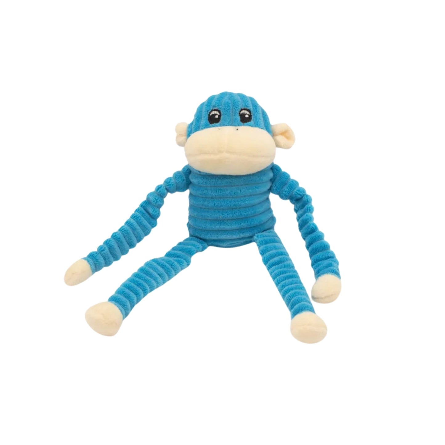 Zippy Paws Spencer The Crinkle Monkey Rainbow/Blue Small- 2 Pk