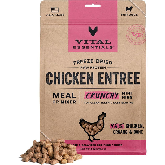 Vital Essentials Dog Freeze-Dried Nibs Chicken 14oz.