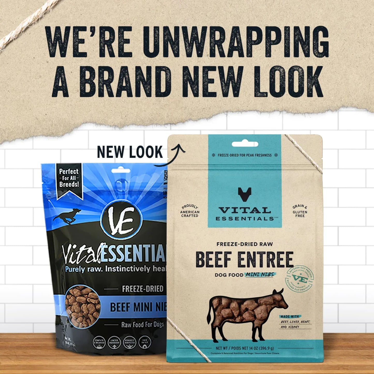 Vital Essentials Freeze Dried Beef Mini Nibs for Dogs