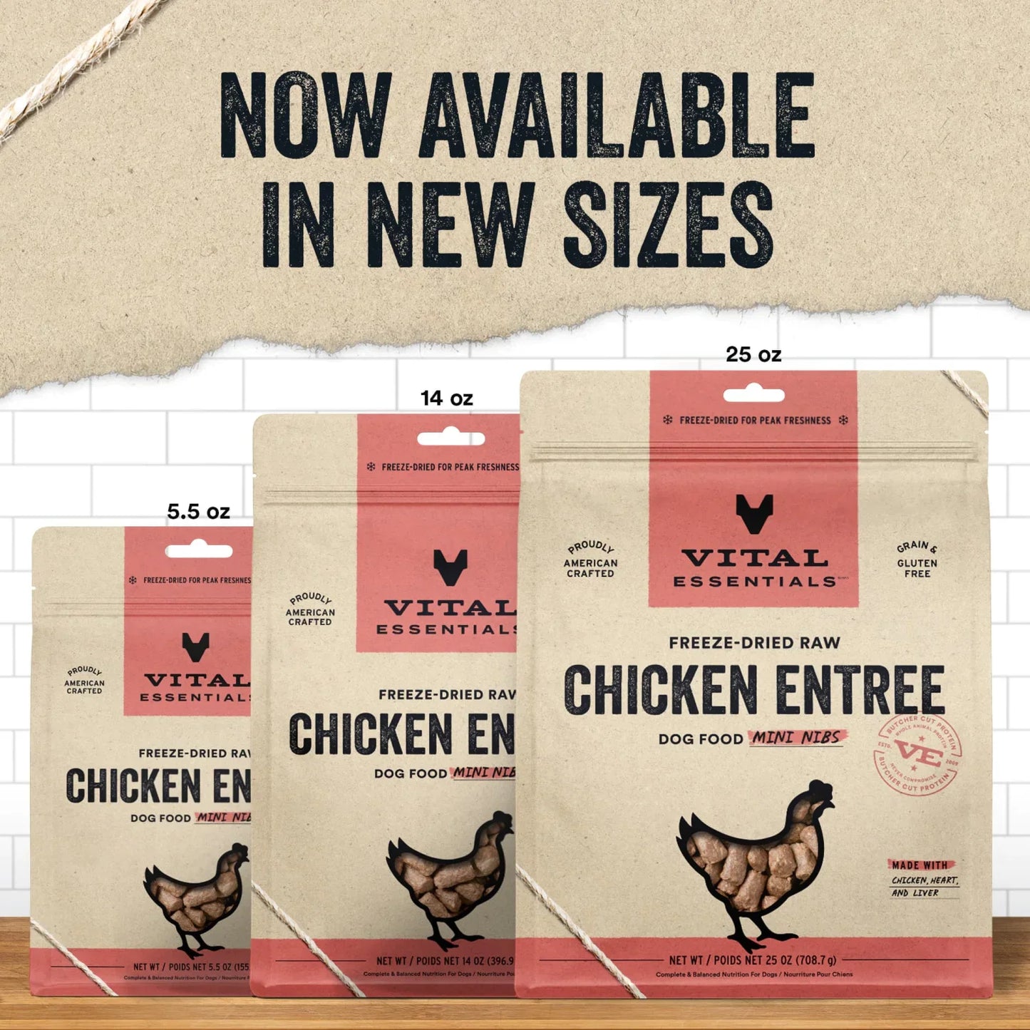 Vital Essentials Dog Freeze-Dried Mini Nibs Chicken